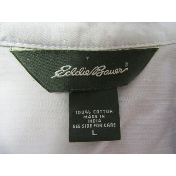 Eddie Bauer Brown Cargo Jacket Women's size L Minimalist Safari Neutral Coastal - Picture 3 of 8